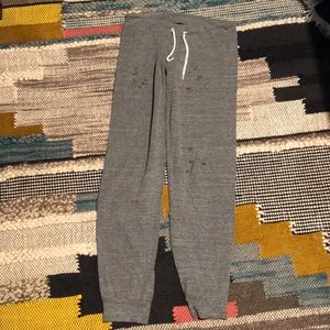 Monroe sweatpants size xs gray with rip detailing